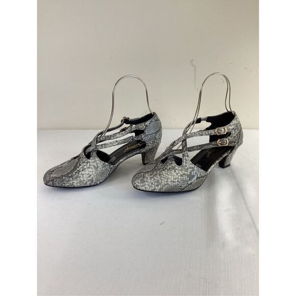 Angel Steps Closed Toe Mock Animal Pattern Short Heel Pump Size 8 NWOT - Picture 3 of 9